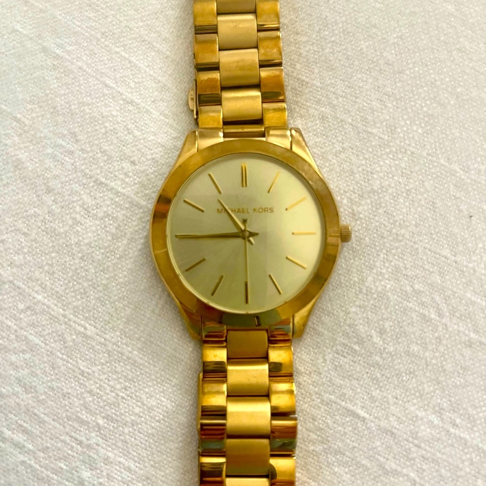 Oversized Michael Kors gold watch